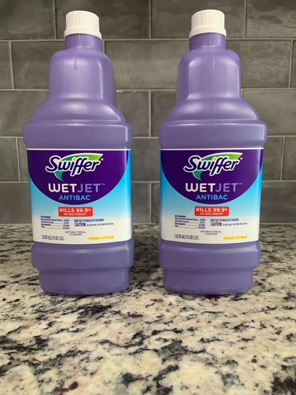 Swiffer Set of 2 WetJet Antibac Refill Bottles- BNWT